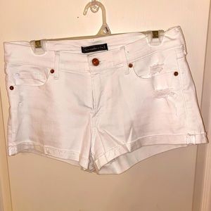 White Abercrombie & Fitch Jean Shorts